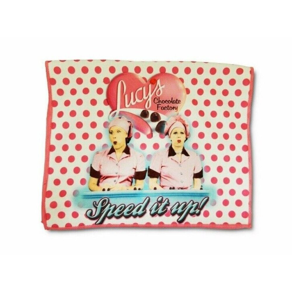 New Chocolate Factory I Love Lucy and Ethel 24" Kitchen Dish Towel Lucille Ball